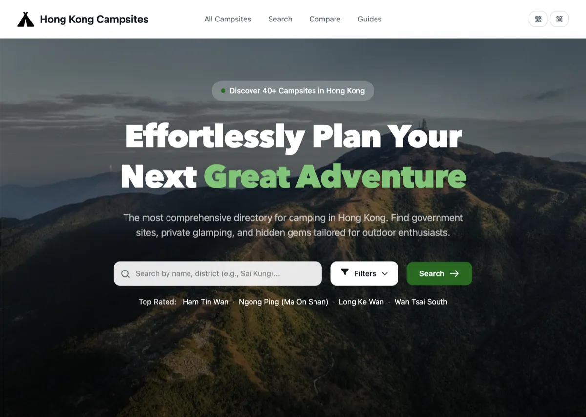 Site homepage